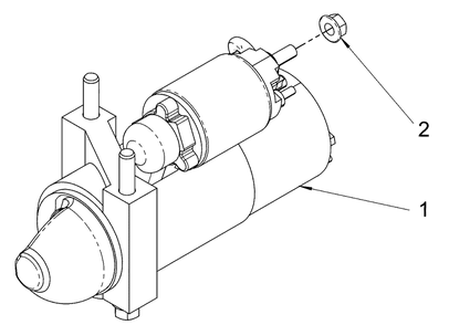 Engine Service Parts - Starter Diagram and Parts List for 076168-00  Briggs and Stratton Generator